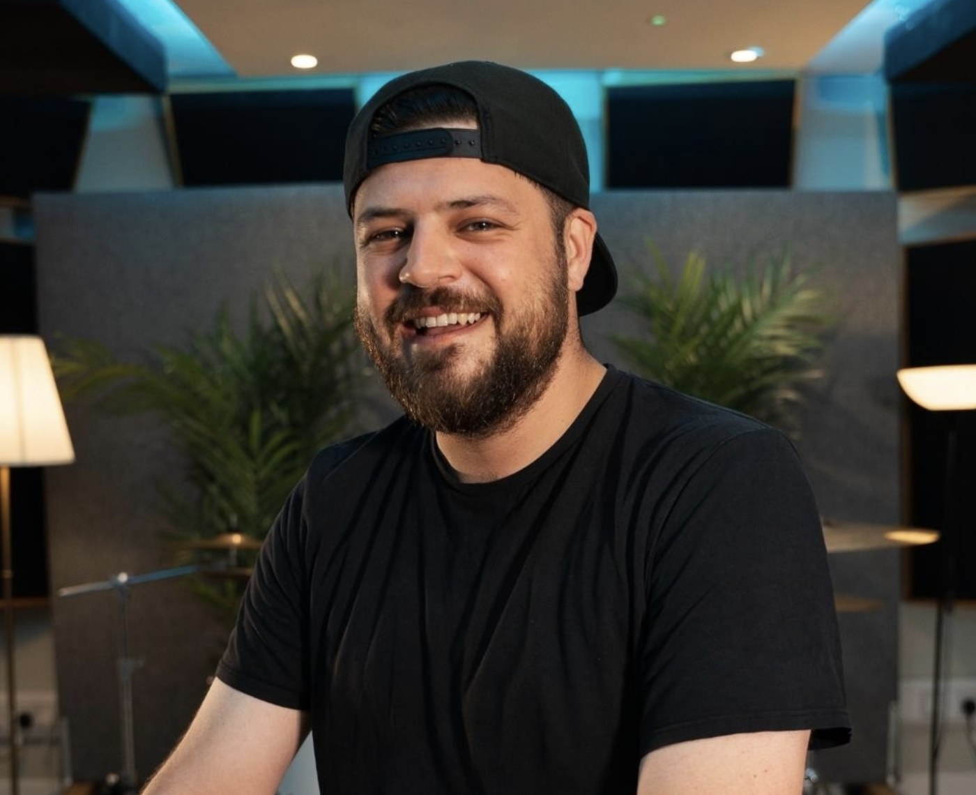Luke May in the recording studio